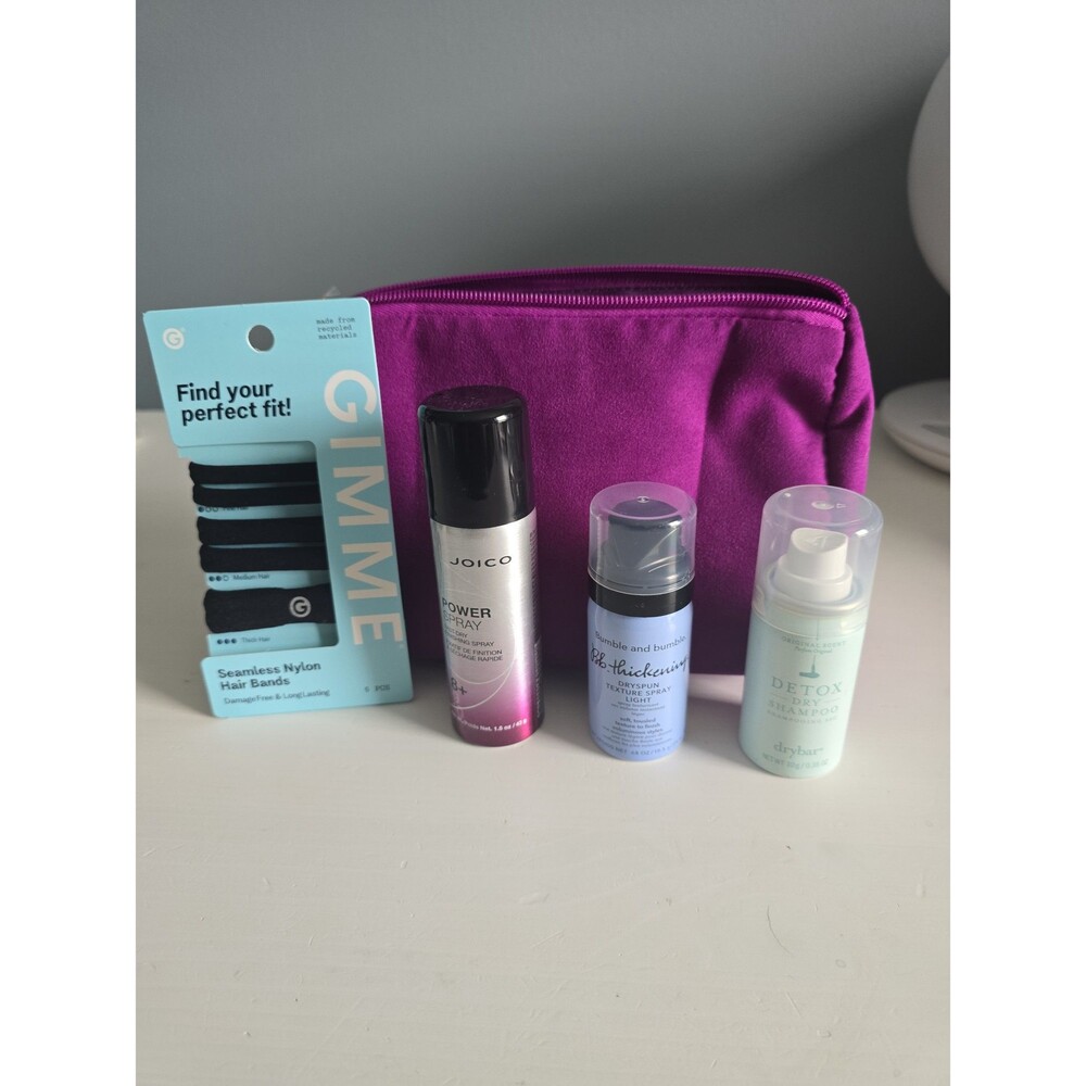 Hair Care Discovery Bundle w/ Bag Drybar Joico Bumble & Bumble Gimme NEW